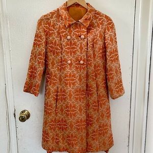 Beautiful Vintage brocade dress with matching 3/4 sleeve coat